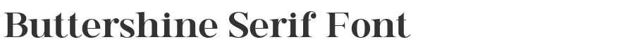 Buttershine Serif Font