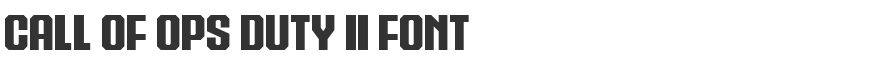 Call of Ops Duty II Font