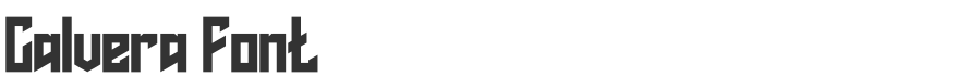 Calvera Font