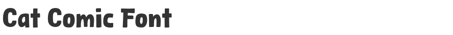 Cat Comic Font