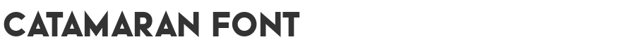 Catamaran Font