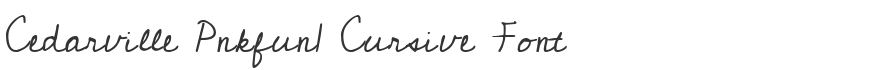 Cedarville Pnkfun1 Cursive Font