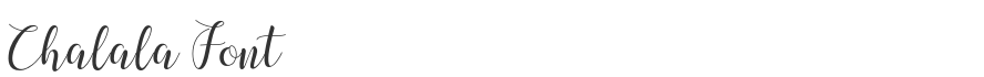 Chalala Font