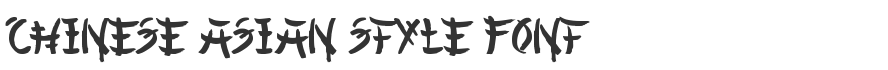 Chinese Asian Style Font