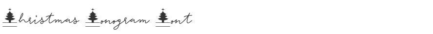 Christmas Monogram Font