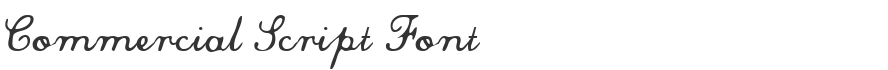 Commercial Script Font