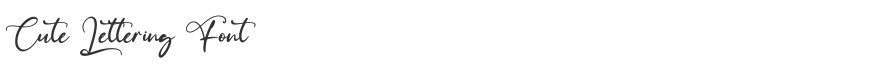 Cute Lettering Font