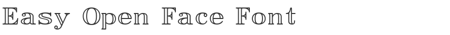 Easy Open Face Font