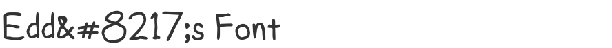 Edd’s Font