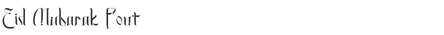 Eid Mubarak Font