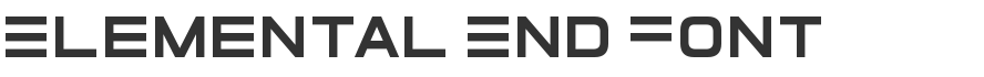 Elemental End Font