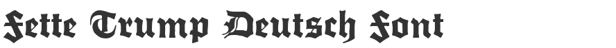 Fette Trump Deutsch Font