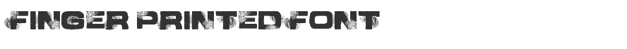 Finger Printed Font