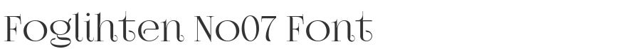 Foglihten No07 Font