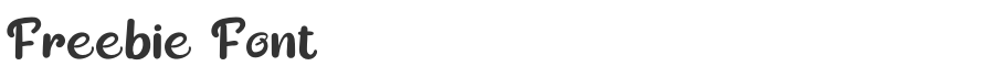 Freebie Font