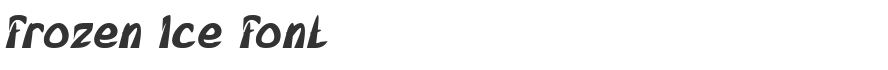Frozen Ice Font