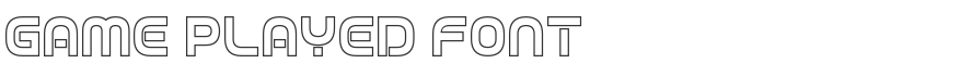 Game Played Font