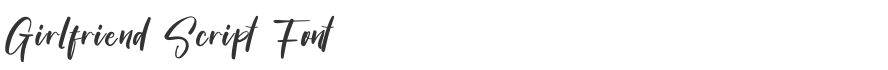 Girlfriend Script Font