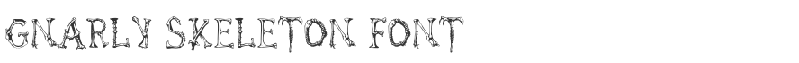 Gnarly Skeleton Font