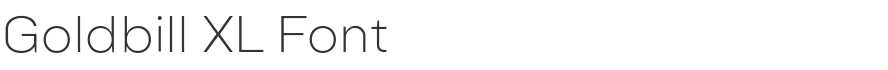 Goldbill XL Font