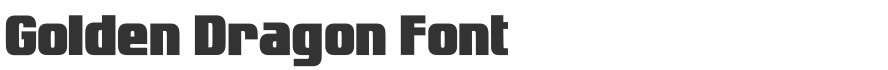 Golden Dragon Font