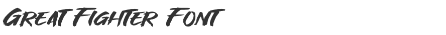 Great Fighter Font