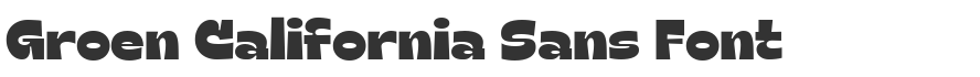 Groen California Sans Font