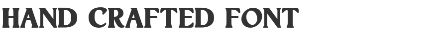 Hand Crafted Font