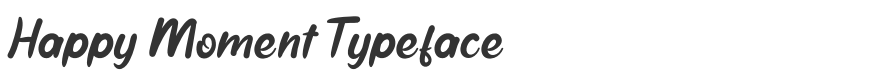Happy Moment Typeface
