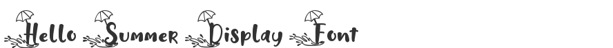 Hello Summer Display Font