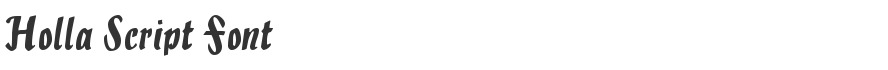 Holla Script Font
