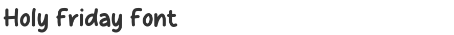 Holy Friday Font