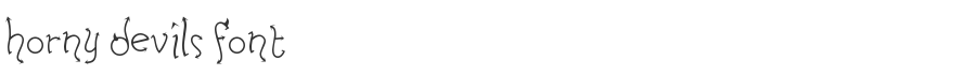 Horny Devils Font