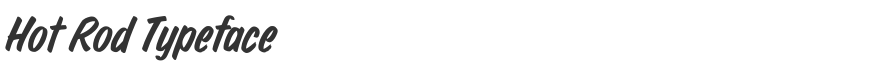Hot Rod Typeface