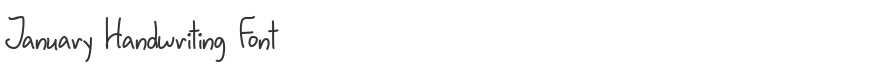 January Handwriting Font