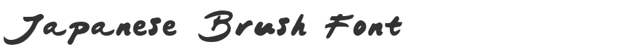 Japanese Brush Font