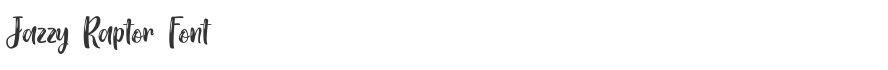Jazzy Raptor Font