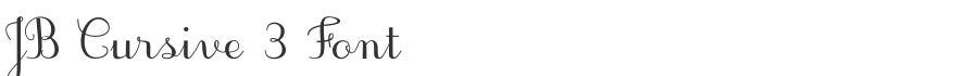 JB Cursive 3 Font