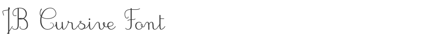 JB Cursive Font