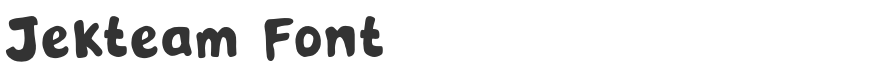 Jekteam Font