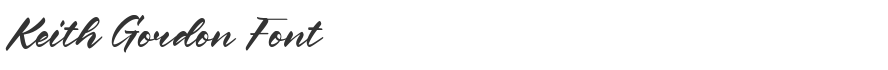 Keith Gordon Font