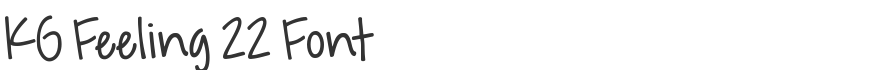 KG Feeling 22 Font