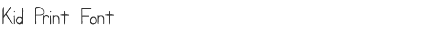 Kid Print Font
