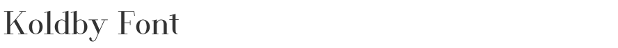 Koldby Font