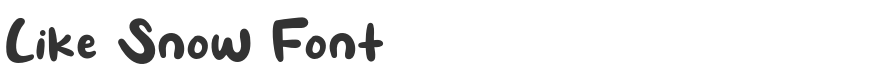 Like Snow Font
