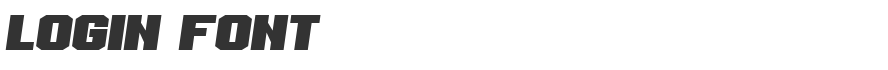 Login Font