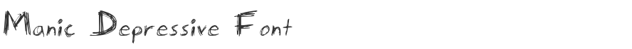 Manic Depressive Font