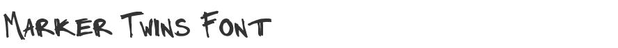Marker Twins Font