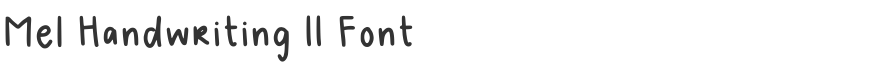 Mel Handwriting II Font