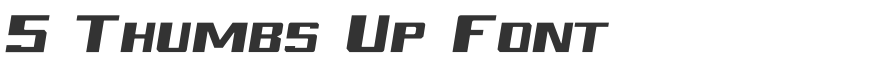 5 Thumbs Up Font